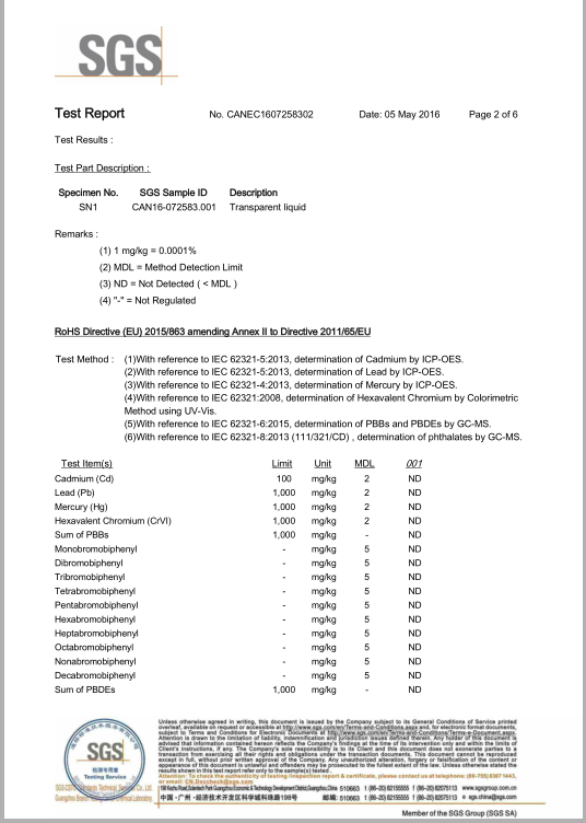 輝煒佳陶化劑SGS檢測報告2